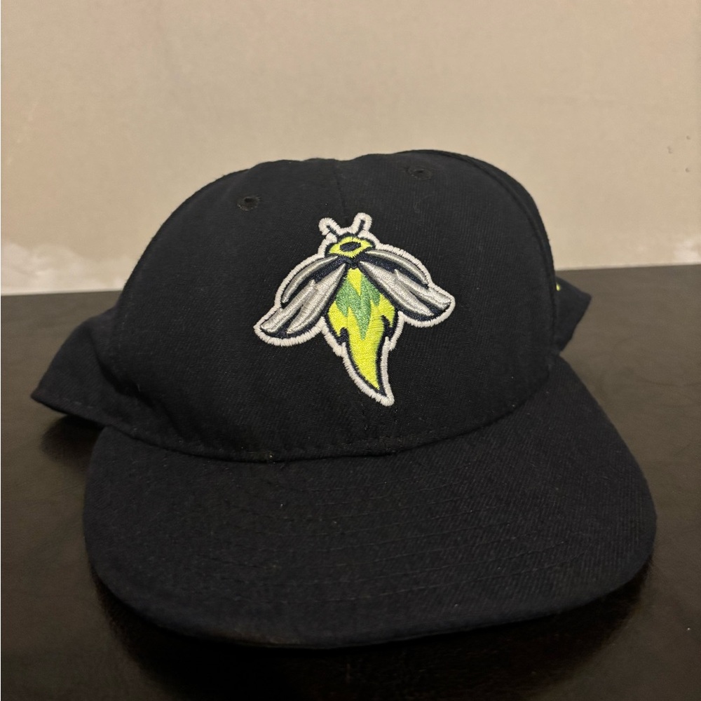 New Era Blue and White Hat with Embroidered Design